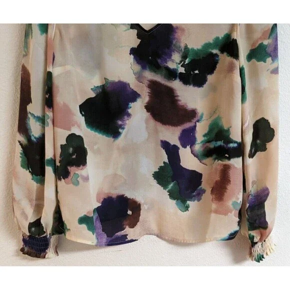 NEW~Women's Cabi #4341 Mystic Blouse in Aurora Floral Watercolor Size Small - Picture 5 of 11
